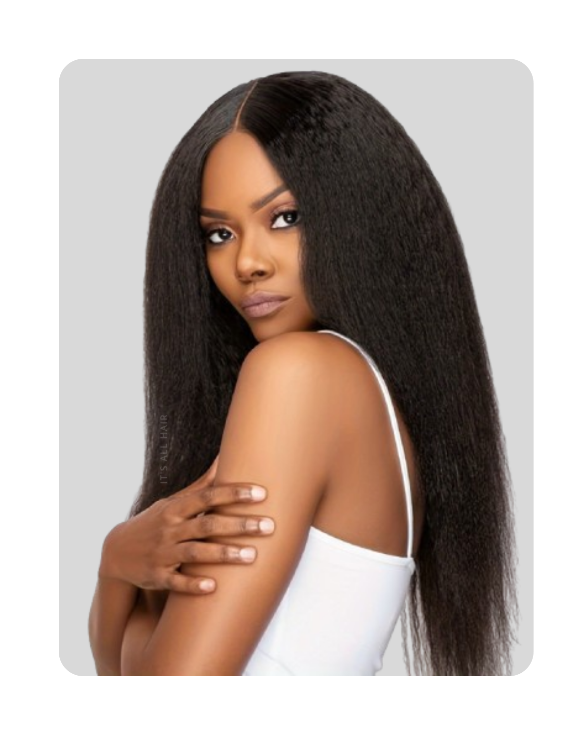 Kinky Straight HD Glueless Lace Front Wig