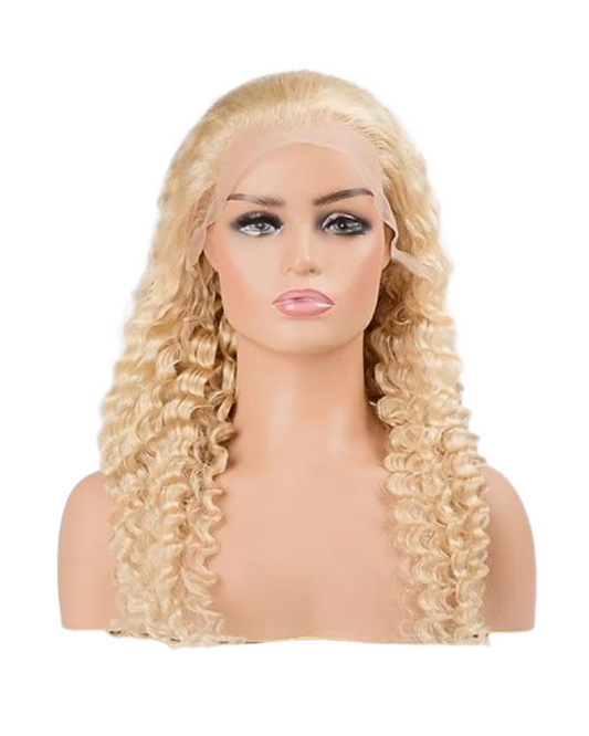 Deep Wave Blonde HD Glueless Lace Front Wig