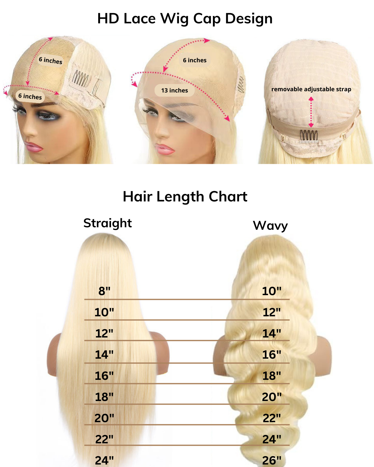 Body Wave Blonde HD Glueless Lace Front Wig