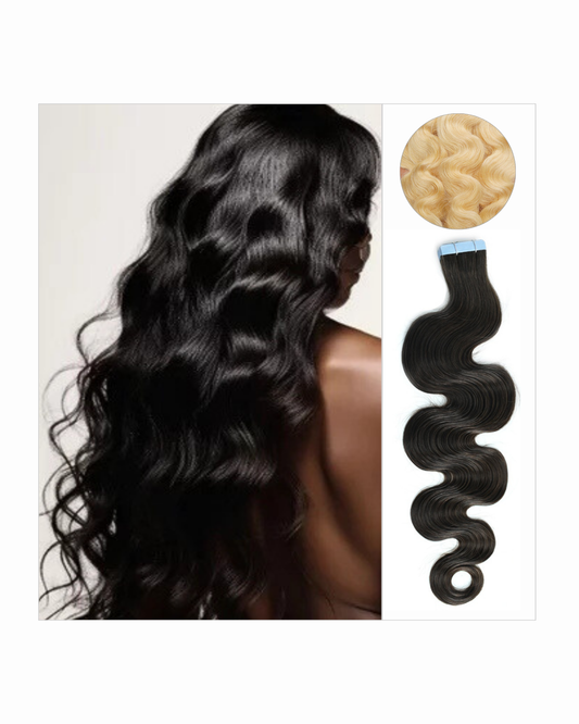 Body Wave Seamless Tape In Hair Extensions