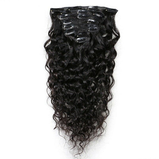 Water Wave Raw Virgin Malaysian Clip In Hair Extensions